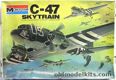 Monogram 1/48 C-47 Skytrain - RAF or USAAF - with Diorama Instructions and Paratroopers - RAF or USAAF, 5603 plastic model kit